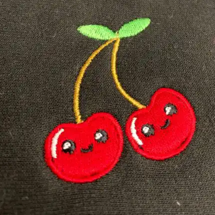 Embroidered Cherries