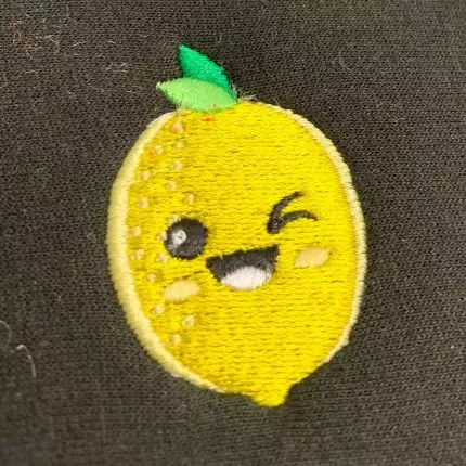 embroidered lemon