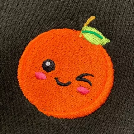 embroidered orange