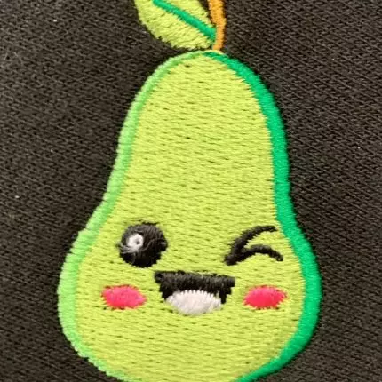 embroidered pear