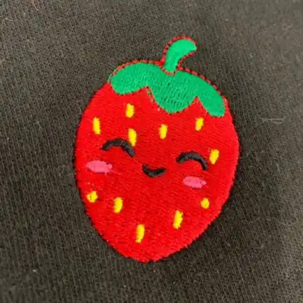 embroidered strawberry