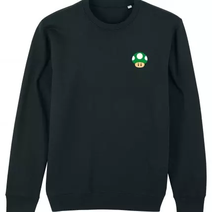 black sweatshirt on a white background