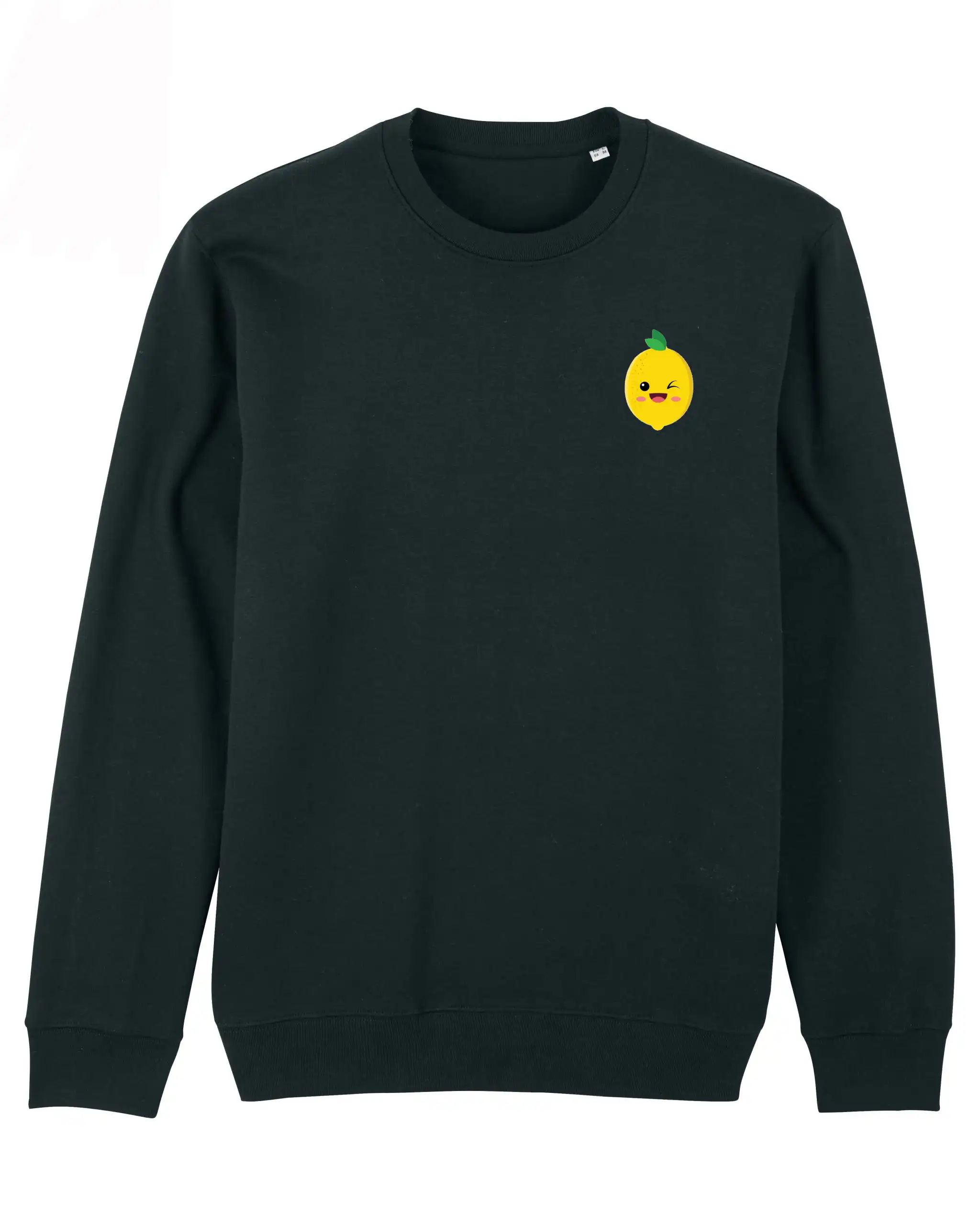 Black - Lemon black sweatshirt on a white background