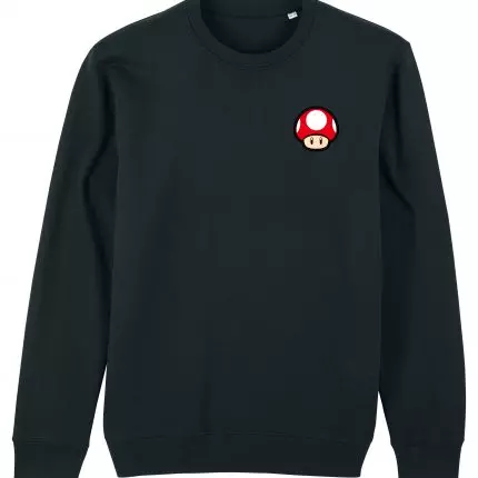 black sweatshirt on a white background