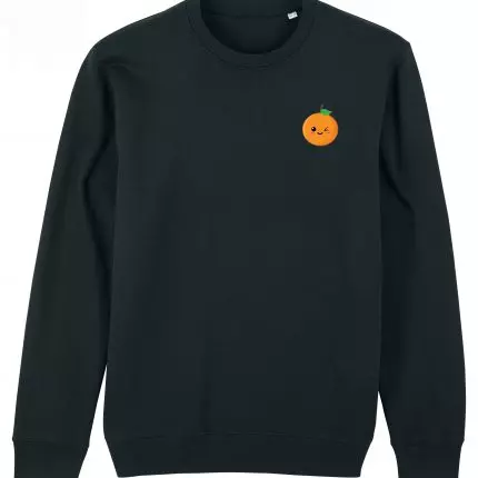 black sweatshirt on a white background
