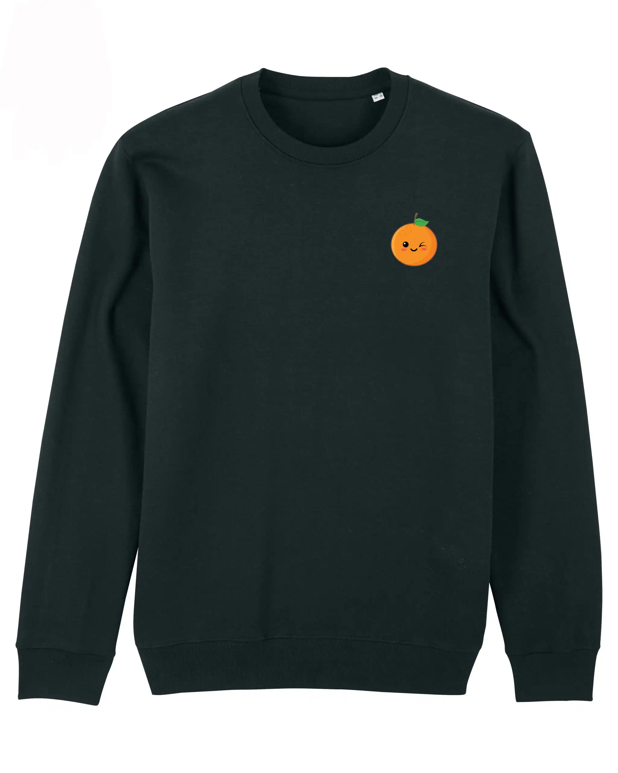 Black - Orange black sweatshirt on a white background