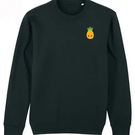 black sweatshirt on a white background