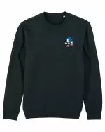 black sweatshirt on a white background