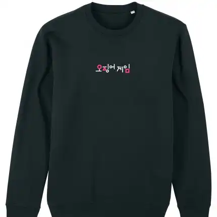 black sweatshirt on a whte background
