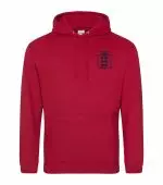red hoodie on a white background