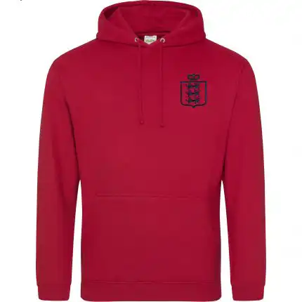 red hoodie on a white background