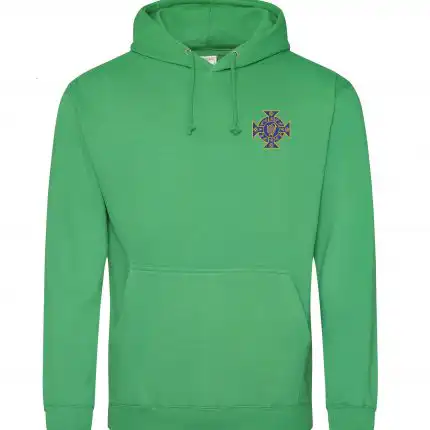 green hoody on a white background
