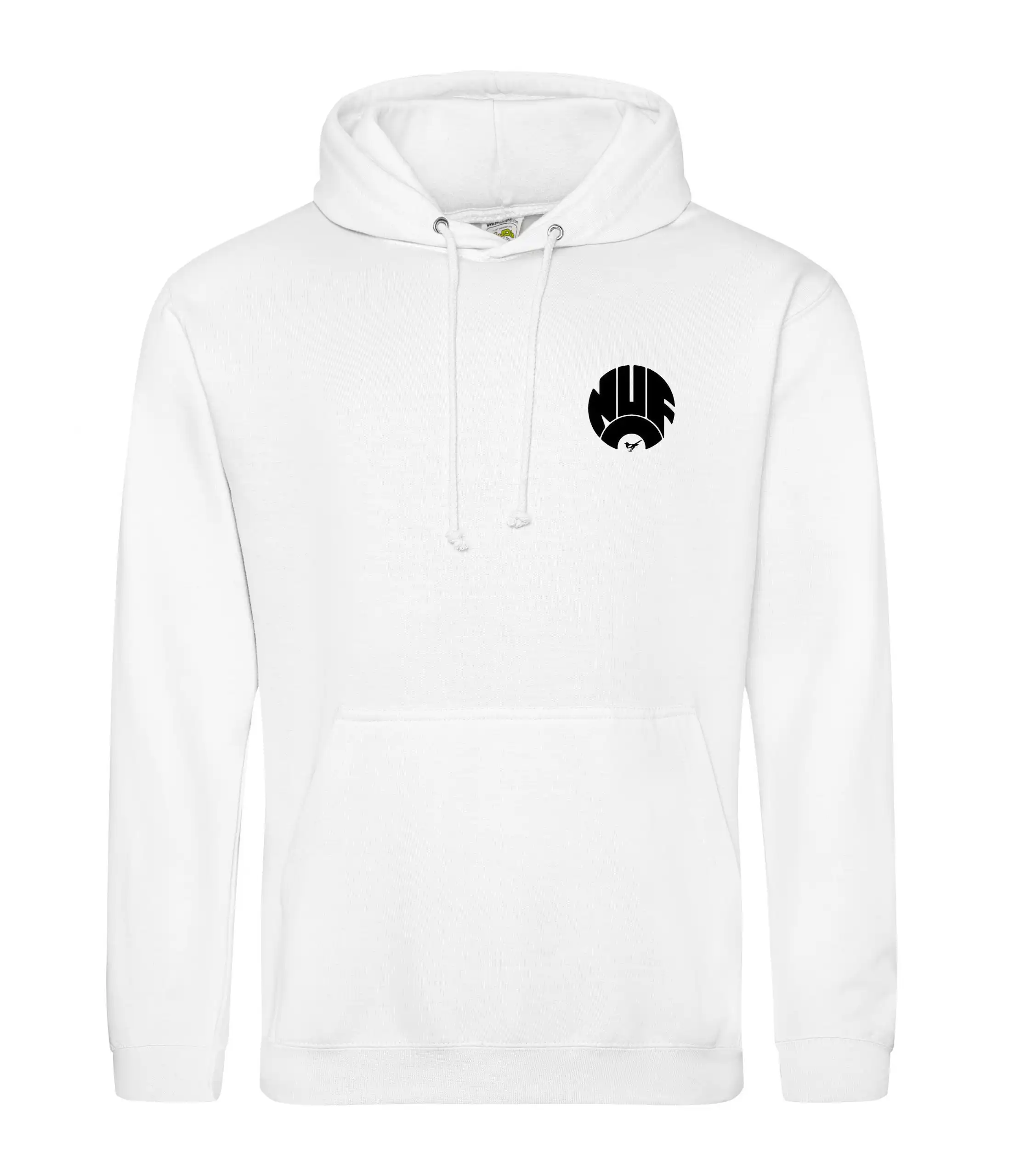 Newcastle white hoody on a white background