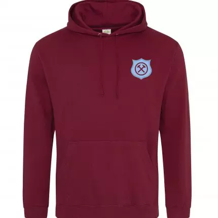Burgundy hoody on a white background