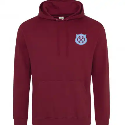 Burgundy hoody on a white background