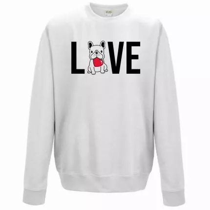 white sweatshirt on a white background
