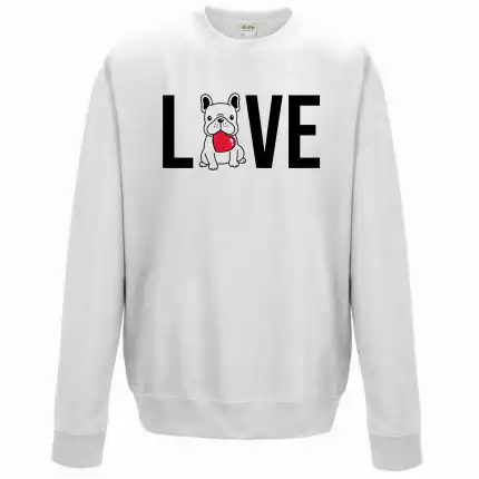 white sweatshirt on a white background